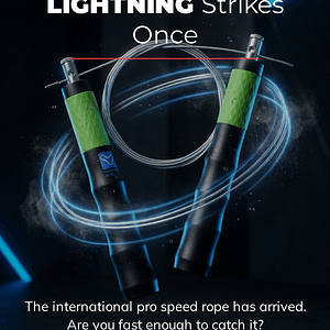 Lightning Super Speed Skipping Rope – Dual Cable Pro Edition (with IJRU Pouch)